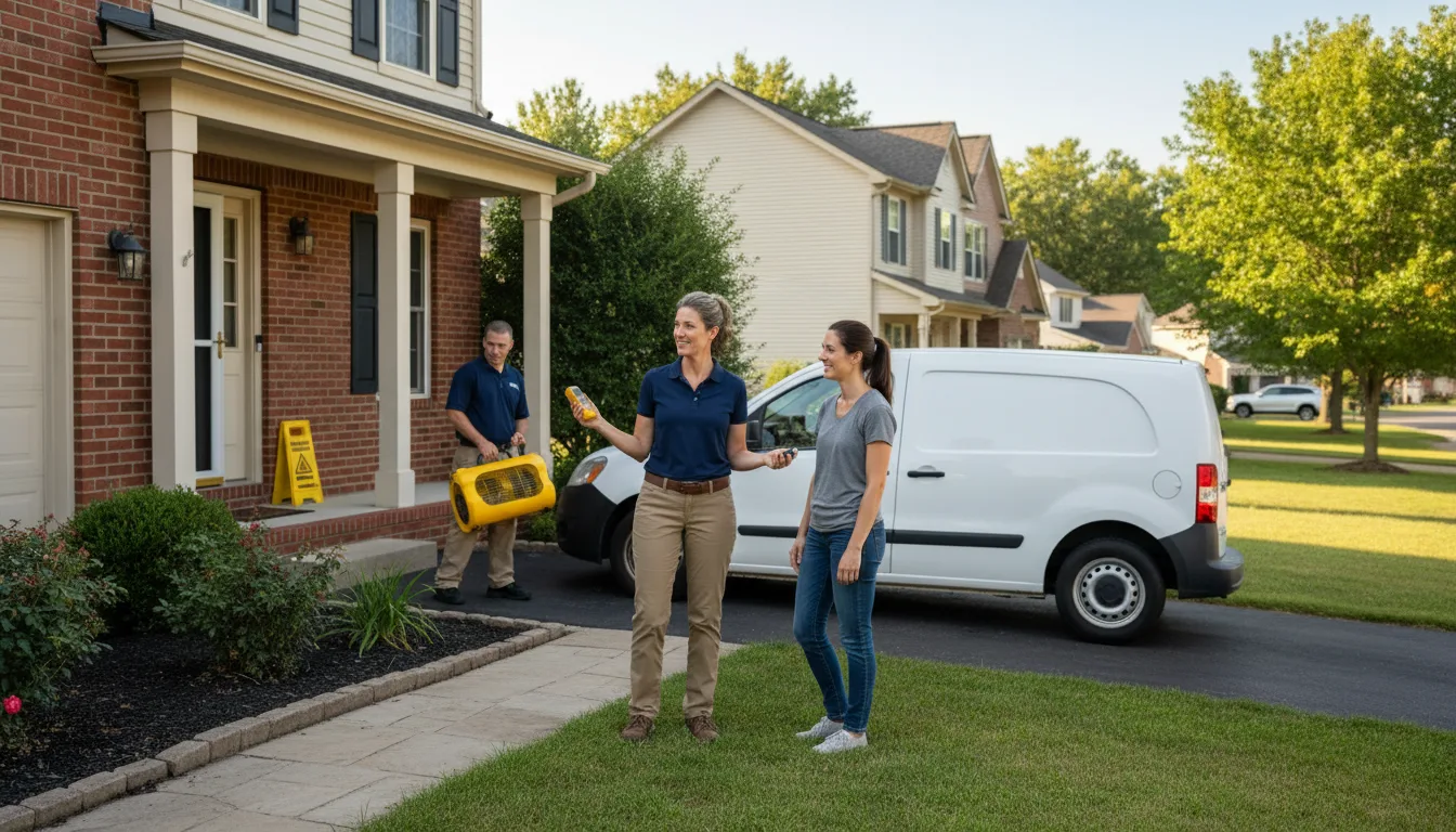 Residential water damage restoration in Essex, IL